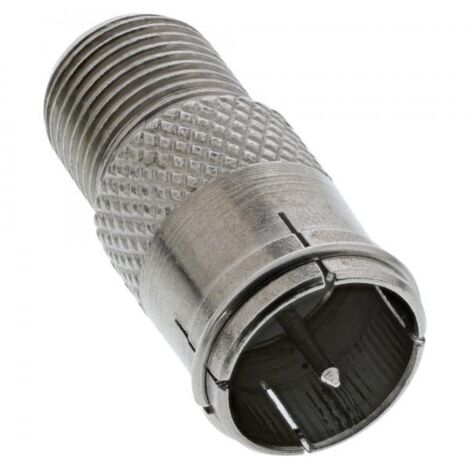 Adattatore inline adapter f-quick stecker to f-buchse tipo maschio/femmina metallo (1/3)