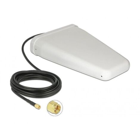 Antenna Delock direzionale LTE Spina SMA 7 a 9 dBi con cavo di collegamento 5m Bianco [12001] (1/3)