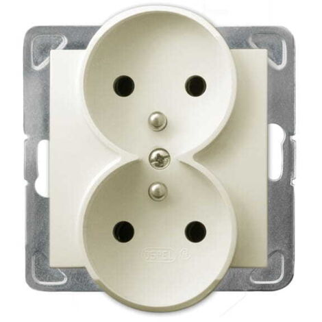 presa doppia Ospel gp-2yrz/m/27 incasso 16A 250V (1/2)