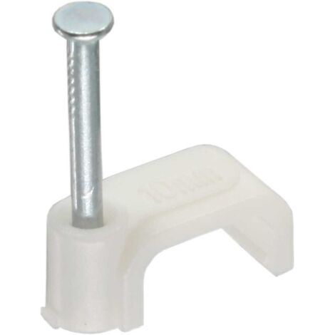 Clip per cavi inline 8mm quadrato plastica 100 pezzi (1/3)