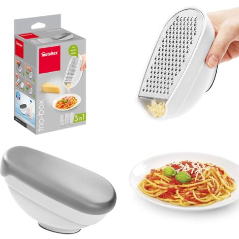 Grattugia e taglia verdure Metaltex trio 3 lame contenitore (1/5)