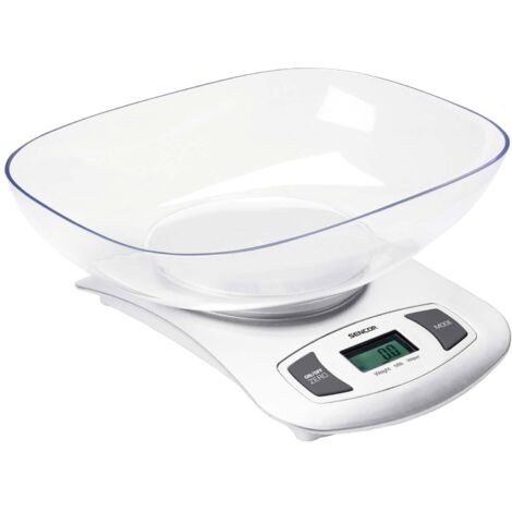 SENCOR SKS 4001WH ELECTRONIC WHITE - KITCHEN SCALES (LCD, 40 X 19 MM, WHITE, CR2032, 266 X 244 X 100 MM) (1/3)