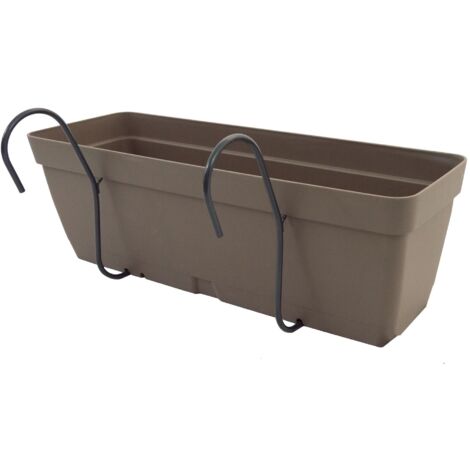 Art Plast Lolego Fly Square Giardino 40 cm con supporto di fissaggio Curvo, Grigio (1/4)