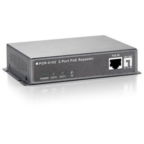 Ripetitore Power over Ethernet Level POR-0102 2 porte metallizzato (1/4)
