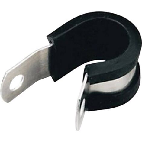 HellermannTyton ALU14C Clip fermacavi 211-15140 Intervallo Ø fascio 19.10 mm (max) con profilo protettivo in cloroprene (1/4)