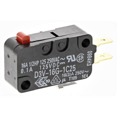 Omron D3V-16G-1C25 Microinterruttore 250 V/AC 16 A 1 x On / (On) 1 pz. Sacchetto (1/3)