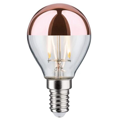 Paulmann 28665 Lampadina LED filamento a goccia 2,6 Watt lampadina testina a specchio rame 2700 K bianco caldo E14 (1/4)