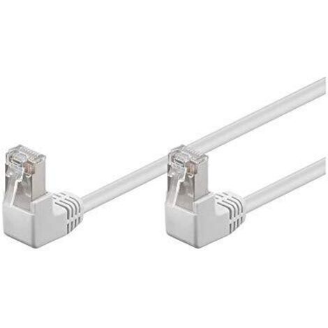 cavo patch di rete cat 5e piatto angolato schermato f-utp salvaspazio 2 mt (1/2)