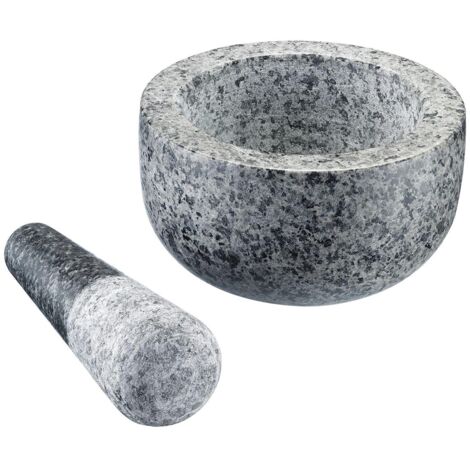 Westmark Mortaio con pestello in granito, grande, diametro interno: ca. 9,5 cm, grigio, 69602260 (1/4)