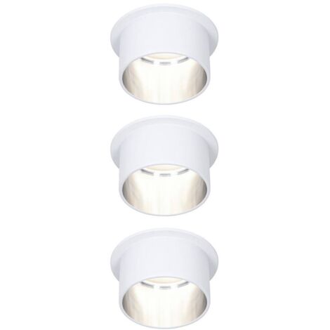 Paulmann Spot LED moderni bianchi, set da 3 faretti incassati (1/5)