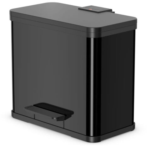 Hailo Pattumiera a pedale Oko Duo Plus Taglia L 17+9 L Nero 0630-260 (1/5)