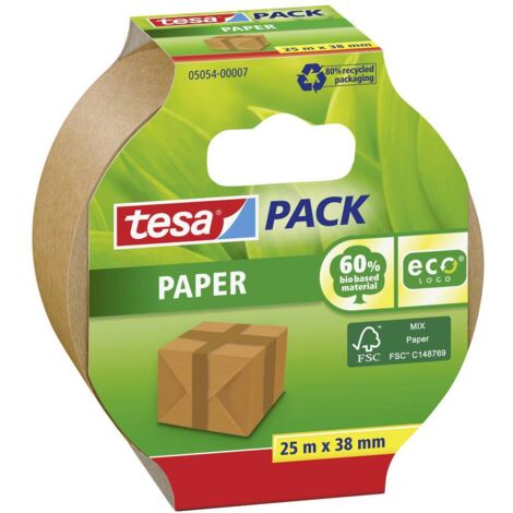 Nastro imballaggio tesa ecoLogo senza solventi strappabile a mano 25 m (1/3)