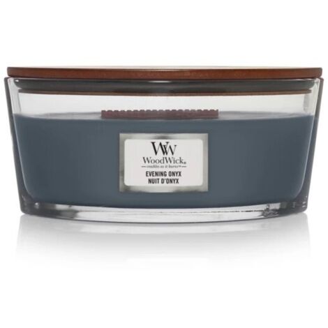 Candela profumata Woodwick Ellipse Evening Onyx 50 ore vetro legno (1/2)