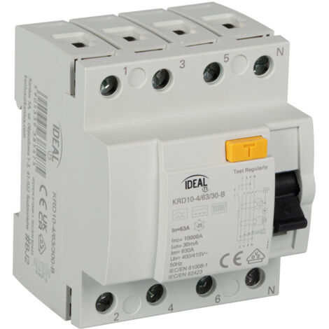 Interruttore differenziale Kanlux krd10-4/63/30-b 63A 30mA tipo B (1/2)