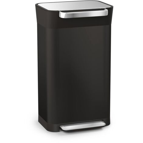 Joseph Joseph Pattumiera Cucina a Pedale con Filtro Antiodore, Capacità 90 litri dopo la compattazione, Nero, 30 litri (1/3)