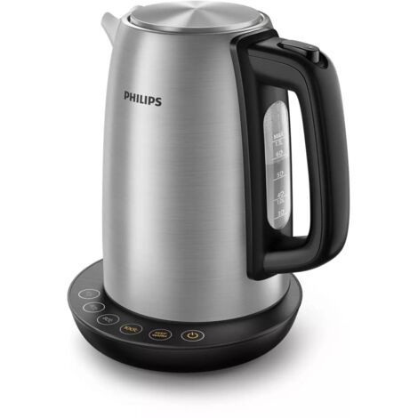 Philips Avance Collection Kettle HD9359/90 - Bollitore con controllo della temperatura, metallo, 1,7 litri, con coperchio a molla (1/5)
