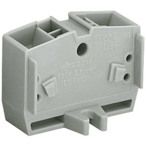 WAGO 264-331 Morsetto singolo 10 mm A molla Attribuzione: L Grigio 1 pz. (1/2)