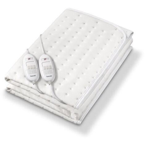 Beurer TS 26 Coprimaterasso Termico Scaldaletto Matrimoniale in Micropile Traspirante con Due Interruttori Separati per Due Zone Individuali, 3 Livelli di Riscaldamento, Dimensioni 140 x 150 cm (1/5)