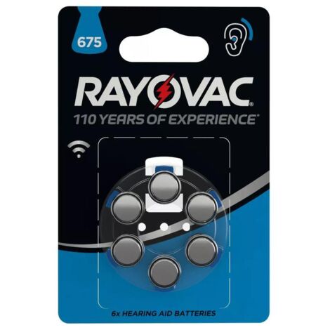 ZINC AIR CEL RAYOVAC 1.45 V - 630 mAh 4600.745.416 (6 pz/conf) (1/2)
