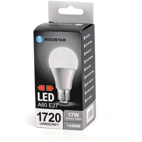 LAMPADINA LED E27 17 W 6400K BIANCO FREDDO A60 1360 LM (1/5)