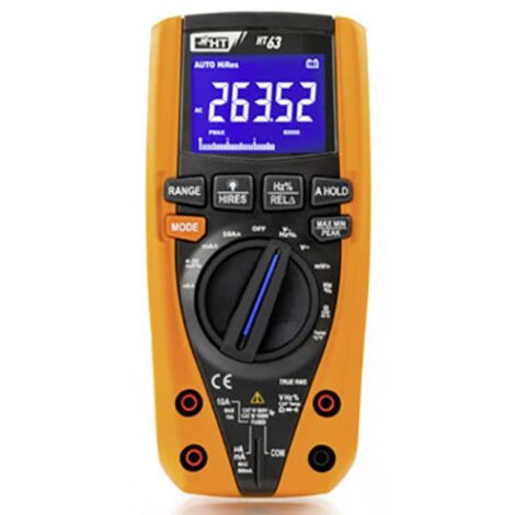 HT Instruments HT63 Multimetro portatile digitale CAT III 1000 V, CAT IV 600 V Display (Counts): 6000 (1/2)