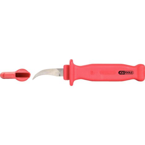 Coltello a lama ricurva per sezionare carta con isolamento protettivo, 205mm (1/2)
