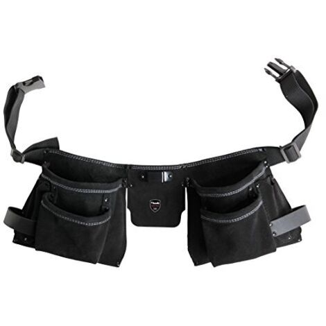 KWB Borsa a marsupio portautensili a 2 pezzi, pelle, con cintura di nylon - 906810 (1/4)