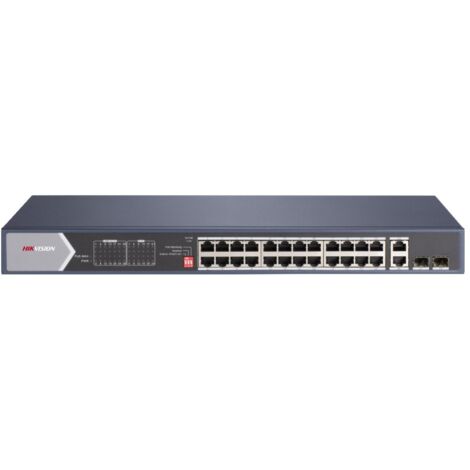 Hikvision Hikvision DS-3E0528HP-E switch di rete Non gestito Gigabit Ethernet (10/100/1000) Supporto Power over Ethernet (PoE) Blu (1/2)