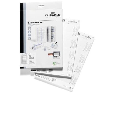 DURABLE Portacartellino BADGEMAKER per alt x largh 40 x 75 mm (1/4)