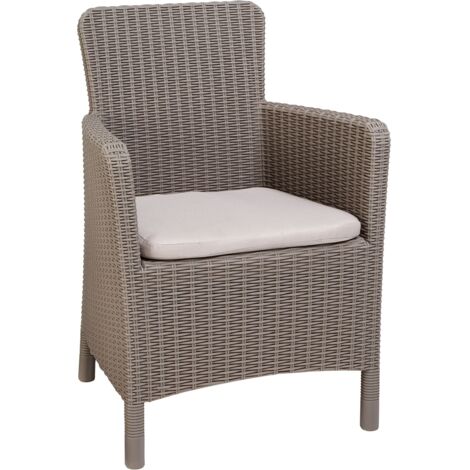 Sedia da pranzo in plastica Allibert Trenton Cappuccino (1/5)
