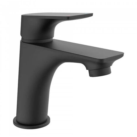 Rubinetto lavabo nero opaco - Rubinetto monocomando - Maniglia centrale - 33216 (1/5)