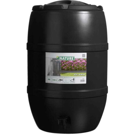 Serbatoio per Acqua Piovana 120L 51x81cm Nero Nature (1/2)