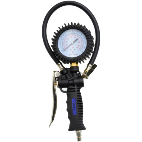 MANOMETRO PISTOLA COMPRESSORE GONFIAGGIO ARIA RUOTE AUTO G03125