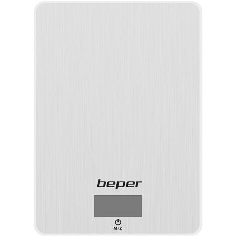 BEPER 90.131 Bilancia Cucina Digitale, 5 kg, Acciaio Inossidabile (1/5)