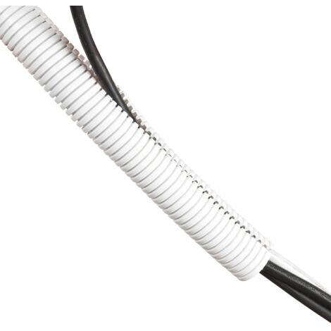 D-Line CTT1.1W Tubo Per Cavi Elettrici, Tubo Corrugato, Tubi Nascondi Cavi - 32mm Diametro Esterno - 1.1 m Lunghezza - Bianco (1/5)