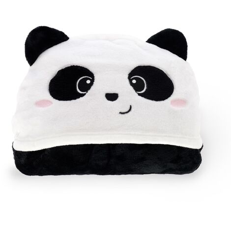 Legami - Coperta con Cappuccio Cosy Hugs Tema Panda, con Tasche Scaldamani e Cappuccio, Coperta in Poliestere, Chiusura a Bottone, 150 x 125 cm (1/4)