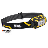 Lampada frontale compatta PETZL Aria 1 Waterproof - 350 lumen - Nero/giallo - A batterie o ricaricabile - E069AA00