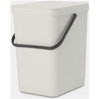 Brabantia Sort & Go 25 L Contenitore per Rifiuti Riciclabili Grigio Chiaro