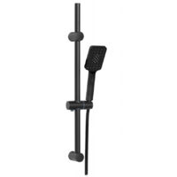 Set doccia nero Nyks con asta