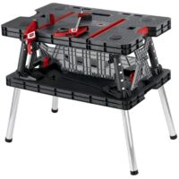 Keter 17182239 banco da lavoro portatile robusto pieghevole nero