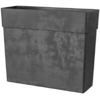 Deroma Muret Alto Like R vaso da fiori antracite 118L