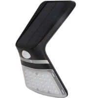 Applique solare 3,5w 430lm sensore di presenza ricaricabile 2 8m Colore Nero 10,5x13cm EDM