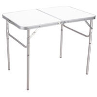 Marbueno Tavolo Pieghevole in Alluminio D25 Assortito da Campeggio e Spiaggia 90X60X39/70 cm 10031