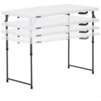 Tavolo Pieghevole Lifetime Bianco 122 x 91,5 x 61 cm Acciaio HDPE