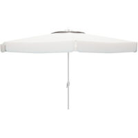 Marbueno Ombrellone Alluminio Bianco 300 cm Giardino Terrazza