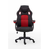 Raptor-Gaming GS-40 Sedia da Gaming Nera e Rossa Confortevole