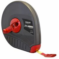 Nastro di misurazione in fibra di vetro FISCO da 30 m con clip e custodia ergonomica in ABS