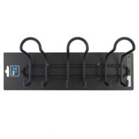 Portabito in acciaio con 3 ganci tripli Nero opaco INOFIX 3719-3
