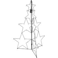 ALBERO PORTA SFERE, IN FERRO, 110CM, COLORE NERO, NATALE, DECORAZIONI NATALIZIE