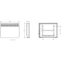 AEG casa Technik 236531 parete Termoconvettore WKL 505 per circa 5 m², Riscaldamento 500 W, 5 – 30 gradi C, da appendere a parete, Display LCD, Timer settimanale, Metallo, colore: bianco